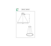 Fabas Luce Giotto lámpara colgante LED, Ø 100 cm, 1 luz, negro