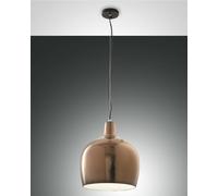 Fabas Luce Glossy Lámpara Colgante 1 Luz E27 Bronce Metálico Brillante 32 cm