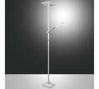 Fabas Luce Ideal lámpara de pie LED con brazo de lectura, blanco