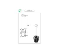 Fabas Luce Lámpara colgante Camp, Ø 25 cm, negra, cesta de alambre