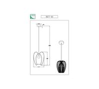 Fabas Luce Lámpara colgante Camp, Ø 40 cm, negra, cesta de alambre