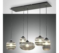 Fabas Luce Lámpara colgante Gillis de vidrio, 5 luces