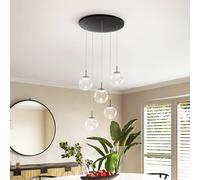 Fabas Luce Lámpara colgante LED Ariel, 5 luces, redonda, step dimmer, CCT