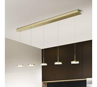 Fabas Luce Lámpara colgante LED Dunk, latón, 5 luces, 3.000 K, metal