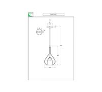 Fabas Luce Lámpara colgante púrpura, azul celeste, 1 luz, cristal