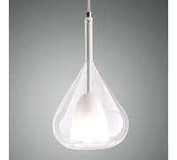 Fabas Luce Lámpara colgante violeta, transparente, 1 luz, cristal True