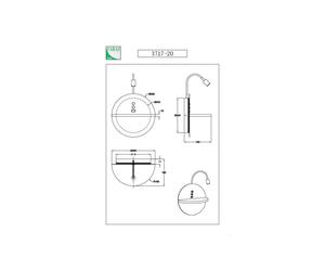 Fabas Luce Lámpara de lectura LED Dual, retroiluminada, madera, estante, atenuable