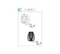 Fabas Luce Lámpara de mesa Camp, negra, cesta de alambre, Ø 20 cm