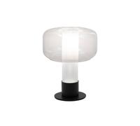 Fabas Luce Lámpara de mesa Flick, transparente, cristal, 28 cm, atenuable, E14