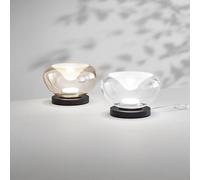 Fabas Luce Lámpara de mesa LED Brena, transparente, cristal, CCT, atenuable