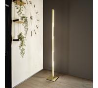 Fabas Luce Lámpara de pie LED Ling, latón, altura 165 cm, atenuable, metal