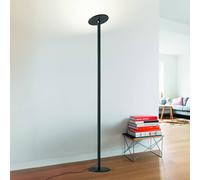 Fabas Luce Lámpara de pie LED Regina, negra, CCT, atenuable, altura 180 cm