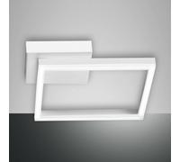 Fabas Luce Lámpara LED de techo Bard, 27x27cm, blanco