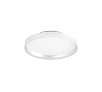 Fabas Luce Lámpara LED de techo Isy, blanca, Ø 35 cm, metal, CCT, atenuable