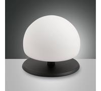 Fabas Luce Morgana lámpara de mesa, negro / blanco, regulador táctil, 3.000 K