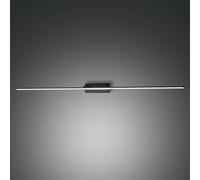 Fabas Luce Nala lámpara de espejo LED, negra, anchura 110 cm, metal True
