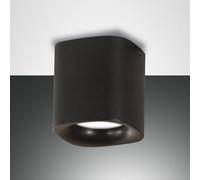 Fabas Luce Plafón Smooth, 1 luz, negro, IP44