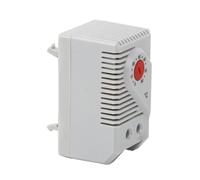 Fabater 0-60 ℃ Interruptor de Termostato Mecánico Eléctrico Compacto Ajustable, Instalación Fácil para el Control del Ventilador del Calentador y el Filtro en Color de Botón Azul/Rojo (KTO011)