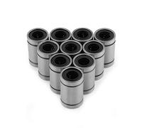 Fabater 10 Uds LM8UU Casquillo de Rodamiento de Bolas de Movimiento Lineal de 8mm para Piezas CNC de Impresora 3D Varilla de 8mm Rodamiento de Acero Doble Sellado