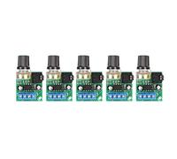 Fabater 5PCS LM386 Placa Amplificadora de Potencia Mini 0.5W-10W Altavoz DC 3V-12V Módulo de Sonido con Control de Volumen, Baja Corriente de Reposo 2MA para Batería, Amplificador de
