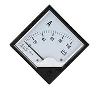 Fabater 6L2 100A/5A Panel Analógico Amperímetro Indicador Puntero Medidor de Corriente para la Industria Química, Medición de CA/CC, Dispositivo de Control Eléctrico de Material ABS