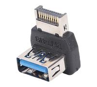 Fabater Adaptador de Codo USB 3.2 Tipo E para Conexión Eficiente de 90 Grados, Admite Transferencia de Datos de 10 Gbps para Panel Frontal de PC, Diseño ABS Robusto, 1 Unidad (PH741B)