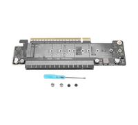 Fabater Adaptador de Tarjeta de Expansión PCIe 5.0 X16 a Dual M.2 NVMe M Key para Adaptador SSD 2230 2242 2260 2280 22110, Compatible con Versiones Anteriores 4.0, 3.0, Fácil Instalación