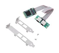 Fabater Adaptador Mini PCIe Gigabit Ethernet, Puertos RJ45 Duales 10 100 1000Mbps Controlador I350, Adaptador Ethernet de Grado Industrial con Soporte de Perfil Bajo para PC Industrial Placa única