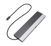 Fabater Adaptador Multipuerto USB 3.0 con VGA DisplayPort para Presentaciones y Uso en Oficina en Casa Aleación de Aluminio