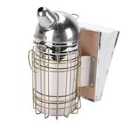 Fabater Ahumador de colmena, ahumador de abejas para apicultura, equipo de apicultura de acero inoxidable con protector térmico, para apicultores profesionales y principiantes (Boquilla Redonda 800g