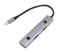 Fabater AI Voice Hub, No Se Necesitan Controladores AI USB C Hub con Integración ChatGPT y DeepSeek, Transcripción de Voces a Texto en Tiempo Real, Adaptador USB de Control de Voz