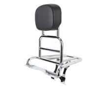 Fabater Almohadilla de Respaldo para Equipaje Trasero de Motocicleta, Soporte Estable Apto para G350 2023-2025, Conducción Cómoda, Acero Al Carbono Inoxidable para Pasajeros (SILVER)
