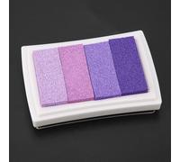 Fabater Almohadilla de Tinta para Sello de Acuarela, Almohadilla de Tinta para Sello de Goma, Decoración de álbumes de Recortes, 5 Colores Degradados, No Tóxico, Fácil de Usar (degradado morado)