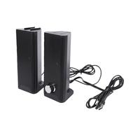 Fabater Altavoz USB para Computadora, Diseño Innovador 2 en 1, Control de Volumen Preciso para Uso en la Oficina en el Hogar, Negro, 2 Piezas