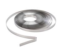 Fabater Bobina de Banda de Tesoro de Acero Inoxidable, Rollo de Tiras de Bandas de Acero Inoxidable para Envases Industriales, Cargas Pesadas, 3/4 de Ancho X 0.02 Pulgadas de Espesor X
