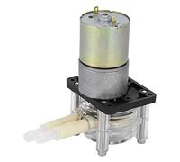 Fabater Bomba Peristáltica Marco de Rueda de Acero Inoxidable Autocebante Motor de CC con Cabezal Transparente para PC - Motor Paso a Paso de Velocidad Ajustable de 12 V/24 V para Dosificación, (24V)