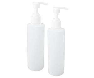Fabater Botella de Aceite para Calentamiento de la Loción Robusta 250 Ml 2 Pcs Botellas de Bomba para Masaje Calentador de Aceite Larga Dispensador de Bomba de Admisión para Cremas, Lociones Cremas