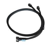 Fabater Cable 8i a 2 SFF 8643, Velocidad de 32 GT/s Compatible con PCIe 5.0 para Cable MCIO X8 a SFF 8643, Material de Aluminio con Cierre a Presión para Centros de Datos Servidores Computación en