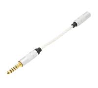 Fabater Cable Adaptador de Auriculares Estéreo Macho a Hembra de 4,4 Mm Equilibrado a 3,5 Mm, Cable de Cobre Chapado en Plata para Reproductor DAP NW-ZX300A NW-WM1A -WM1Z PHA-2A, 15 Cm