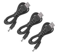 Fabater Cable de Alimentación USB Confiable, 3 Piezas de Cable de Carga, 24 AWG para Ventilador, Altavoz de Teléfono, Compatible con USB2.0 USB3.0 para Termómetro, Cámaras, Teléfonos Móviles,