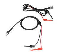 Fabater Cables Coaxiales de Prueba de Osciloscopio con Sonda de Gancho BNC a Doble Prueba, 50 Ohmios, 43,3 Pulgadas, 2 Paquetes de Conexión de Rosca de Alta Estabilidad