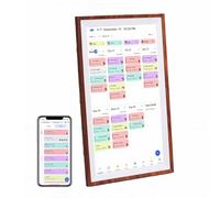 Fabater Calendario de Pared Digital de 15,6 Pulgadas, Planificador Electrónico y Tabla de Tareas, Pantalla Táctil Full HD 1080P, Planificador Familiar Inteligente y Marcos de Fotos, (Enchufe de la UE)