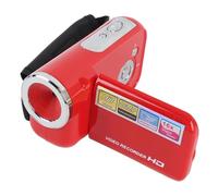 Fabater Cámara de Vídeo Digital, Videocámara Full HD 1080P, Zoom Digital de 16 MP 16x, Pantalla LCD de 2 Pulgadas,con Antivibración Electrónica,para Youtube Vlogging Travel Wedding (Rojo)