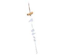 Fabater Caminos de Viento de Vidrio Marino únicos Hechos a Mano con un Buen Efecto Visual para la Decoración del Hogar Presente, Hermoso Sonido para Balcones, Terrazas, Material de Madera de Deriva
