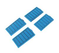 Fabater Cartuchos de Filtro de Acuario, Paquete de 4, Elemento de Filtro de Carbón Azul de Repuesto para Tanque de Tortuga, Filtración de Doble Cara con Carbón Activado, Accesorio de de Plástico PVC