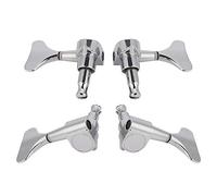 Fabater Clavijas de Afinación para bajo Selladas con Cola de, Botones 2L2R, Aleación de Zinc y Cobre de 243 G, Altura de 2,2 Pulgadas, Reemplaza la Clavija de Afinación Oxidada y Dañada para (SILVER)
