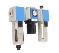 Fabater Combo de Lubricador y Regulador de Presión de Filtro de Flujo de Compresor de Aire, Unidad Separadora de Aceite de Agua con Elemento Filtrante de 40 μm, 3 Modos de Drenaje, Aleación de