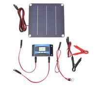 Fabater Controlador de Carga Solar MPPT, Regulador de Panel Solar de 20 W con Pantalla LCD Ajustable, Múltiples Puertos, Configuración de Temporizador, Parámetro Ajustable