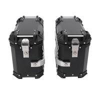 Fabater Cubierta de la Caja de la Alforja Lateral de la Motocicleta, Caja Lateral Bloqueable de 38L, Fácil Instalación para el Conductor, Ajuste Universal para Motocicletas (Black)