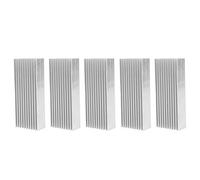 Fabater Disipador de Calor de Aluminio 40x20x100mm 5 Piezas de Refrigeración de CPU para Placa PCB, Diseño Ranurado de Dientes Finos que Disipa el Calor, Radiador de Componentes Electrónicos